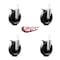 Service Caster 6 Inch Phenolic Wheel Swivel 7/8 Inch Square Stem Caster Set Total Lock Brake SCC-SQTTL20S615-PHS-78-4 - alternate 1